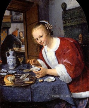 ysters néerlandais genre peintre Jan Steen Peinture à l'huile